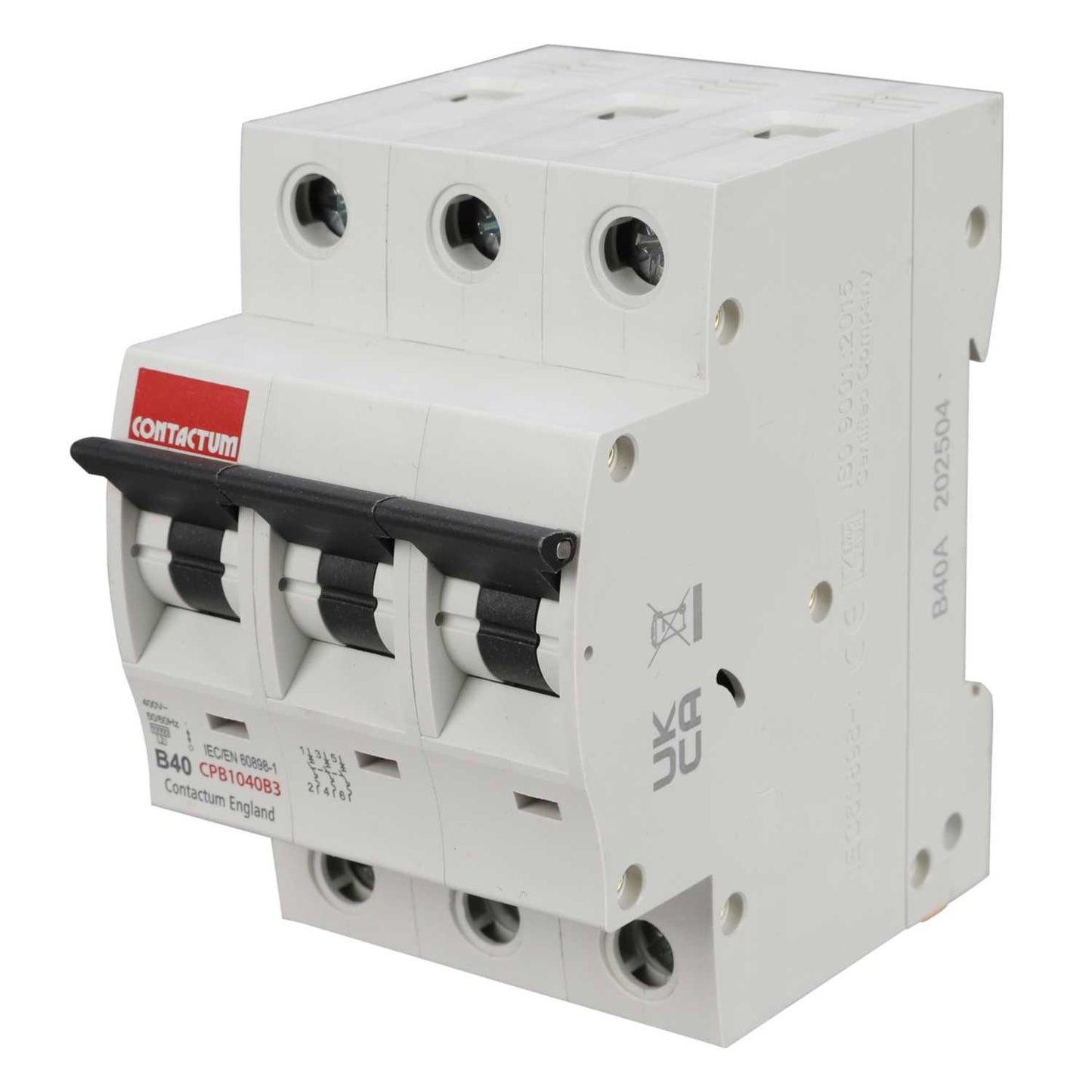 Contactum 40A Triple Pole 10kA B Curve MCB