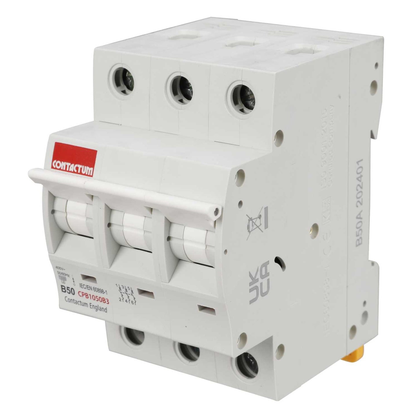 Contactum 50A Triple Pole 10kA B Curve MCB