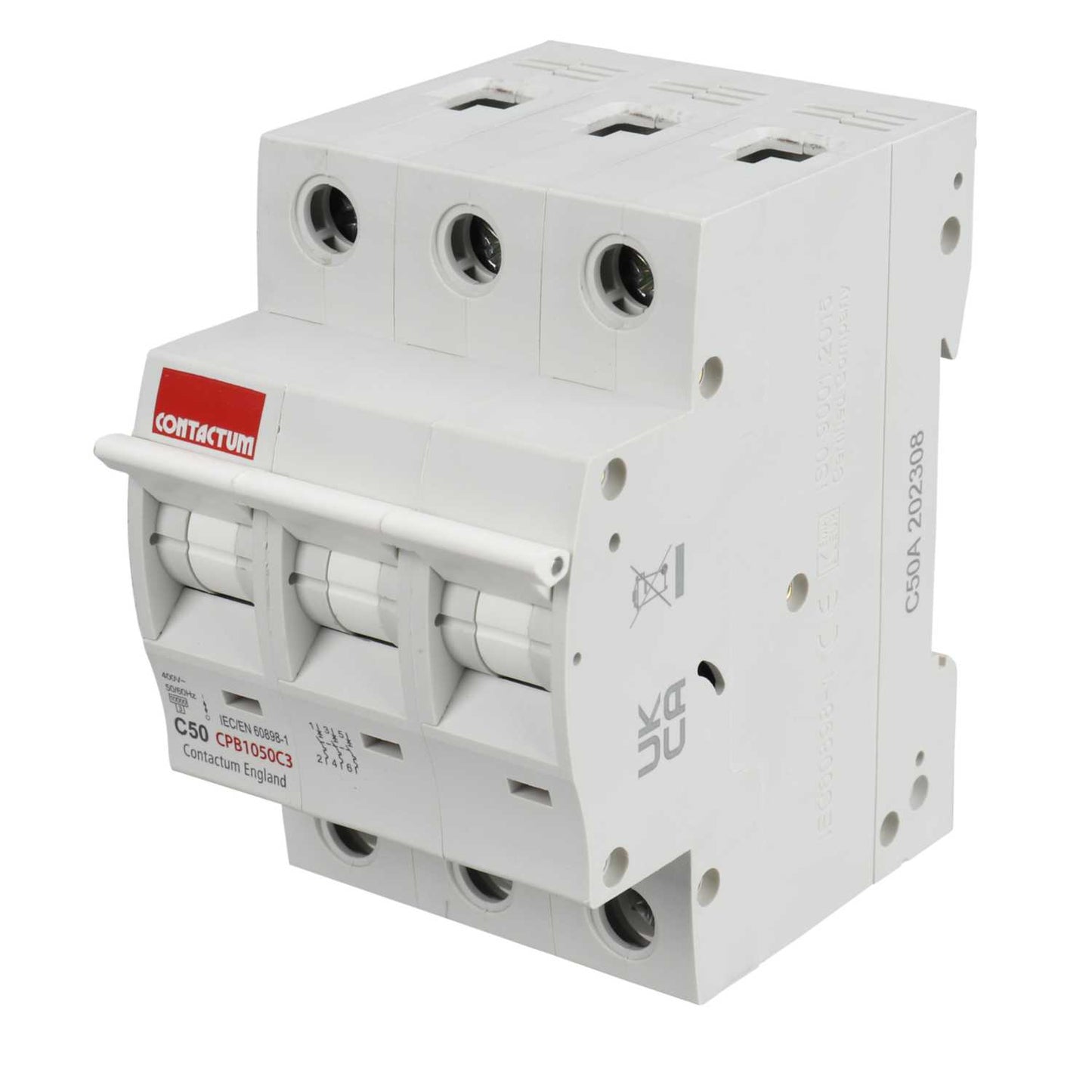 Contactum 50A Triple Pole 10kA C Curve MCB