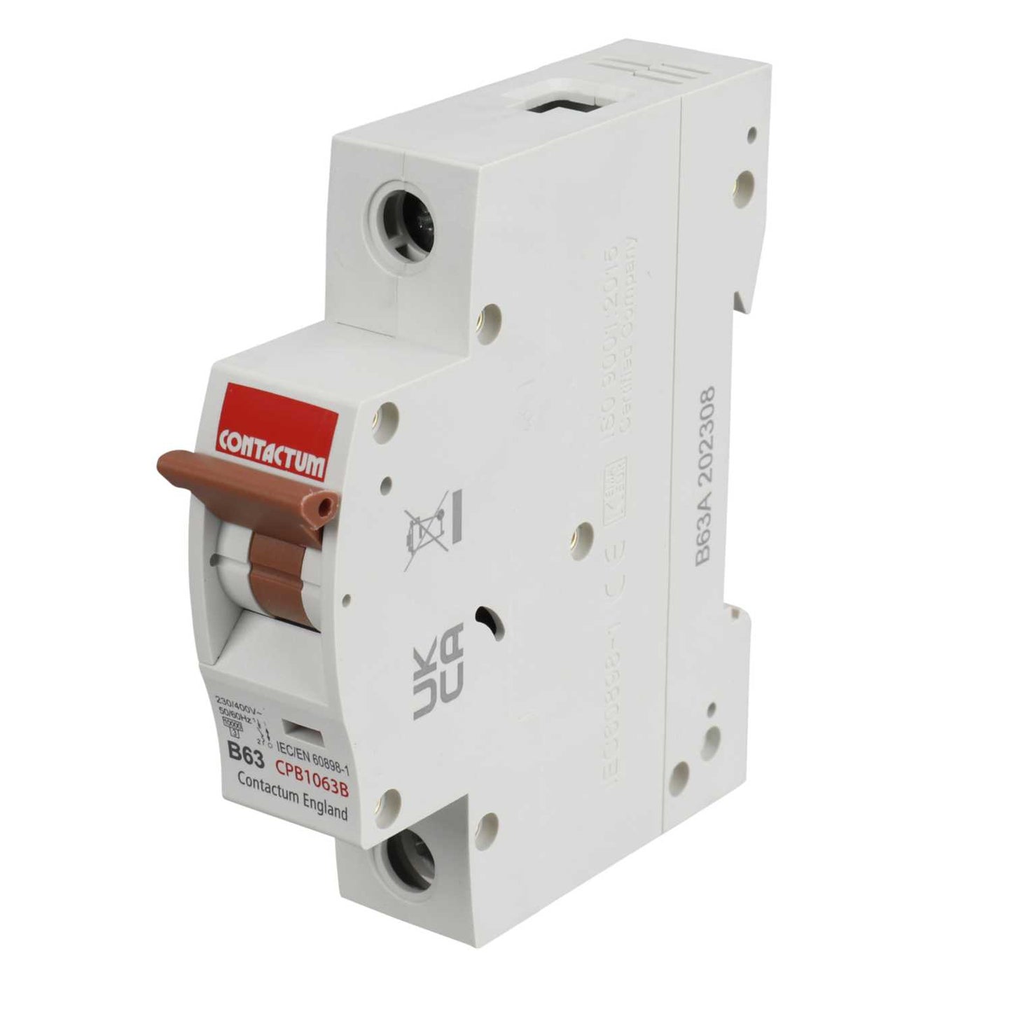 Contactum 63A Single Pole 10kA B Curve MCB