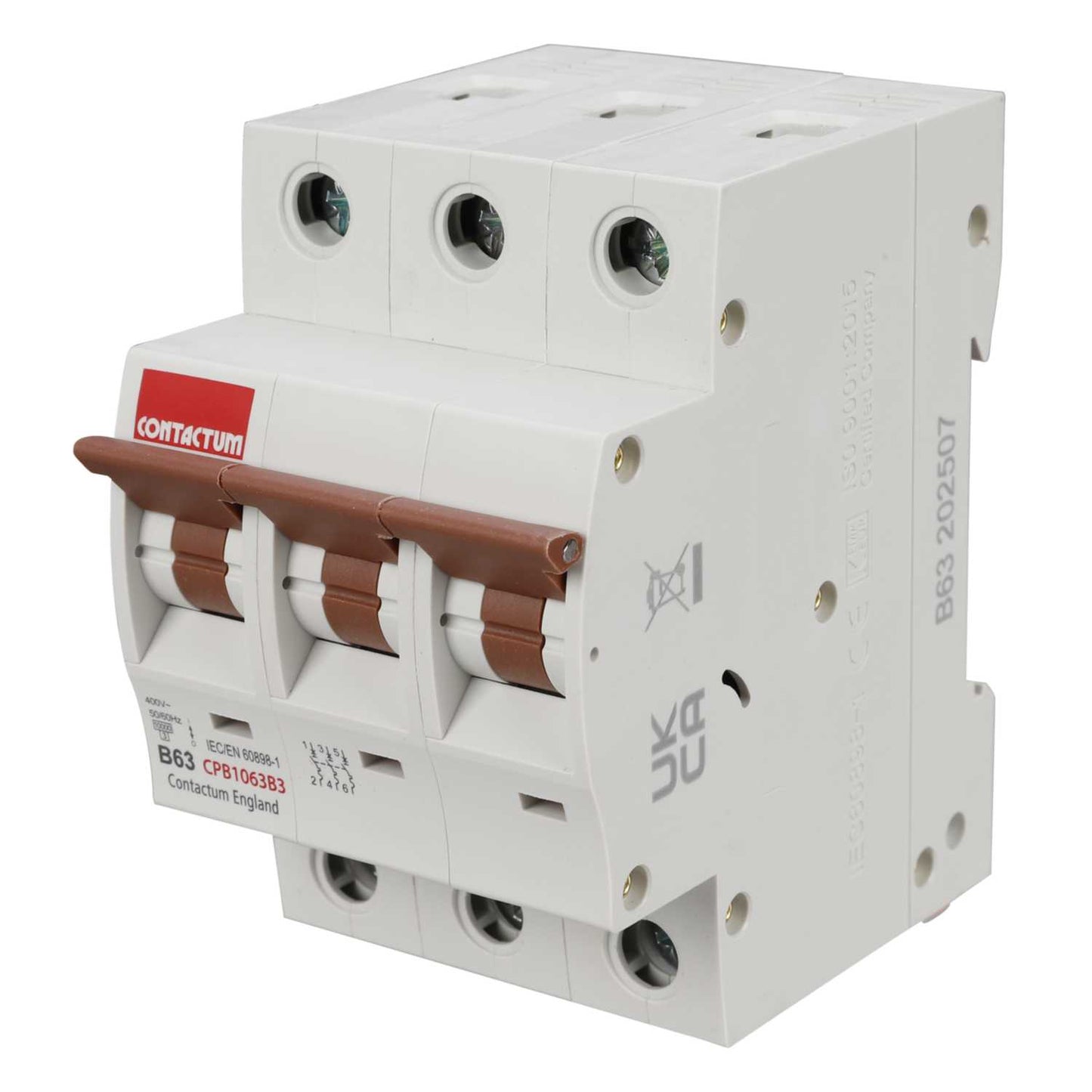 Contactum 63A Triple Pole 10kA B Curve MCB