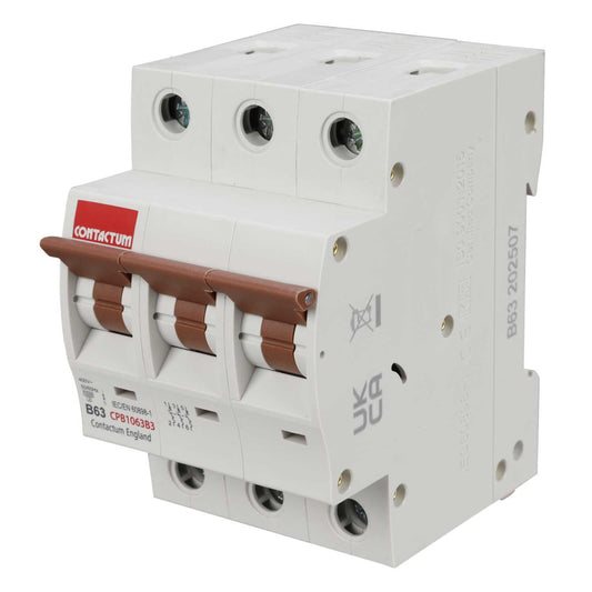 Contactum 63A Triple Pole 10kA B Curve MCB