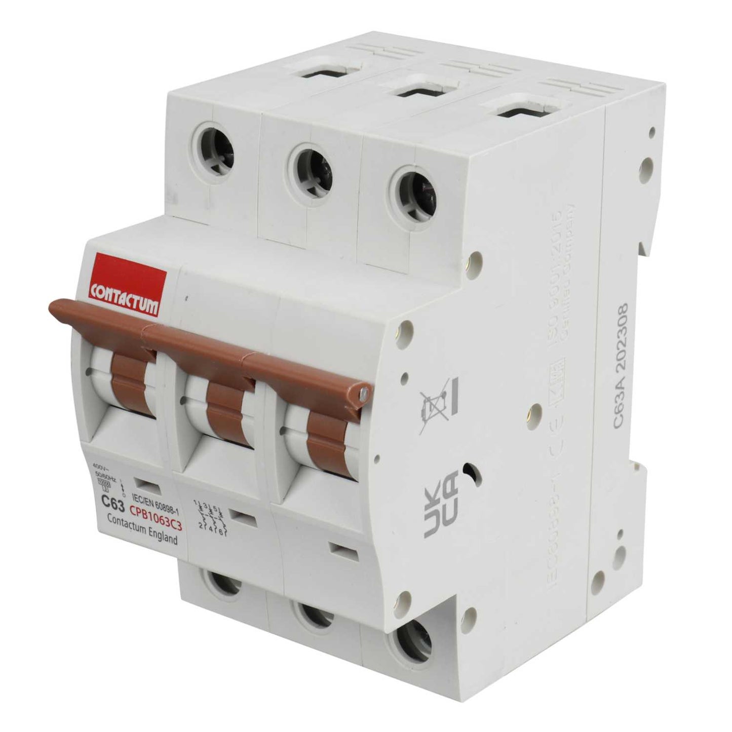 Contactum 63A Triple Pole 10kA C Curve MCB
