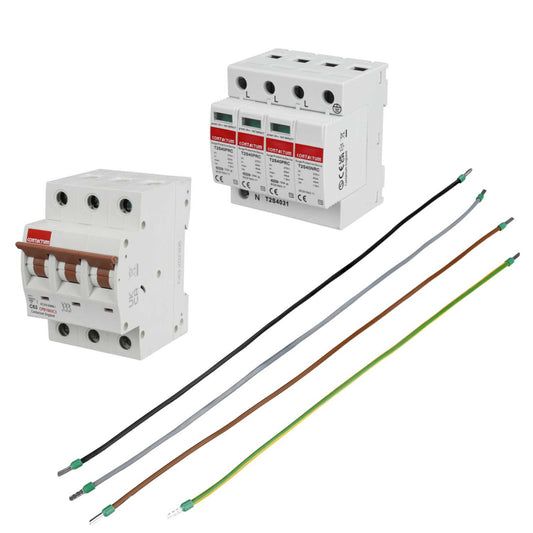 Contactum 40kA 4 Module 3 Pole and Neutral Type 2 Surge Protector Kit