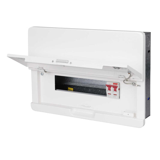 Contactum 10 Way 100A Isolator Incomer Flush Metal Clad Consumer Unit