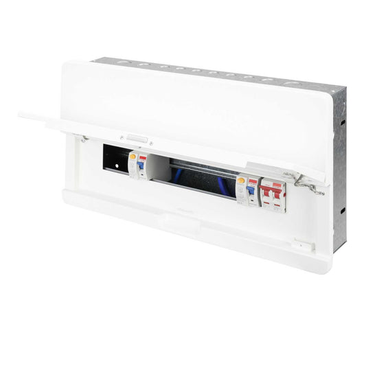 Contactum 14 Way Dual 80A Type A RCD Flush Metal Clad Consumer Unit