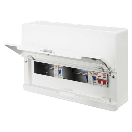 Contactum 12 Way Dual 63A Type A RCD High Integrity Metal Clad Consumer Unit
