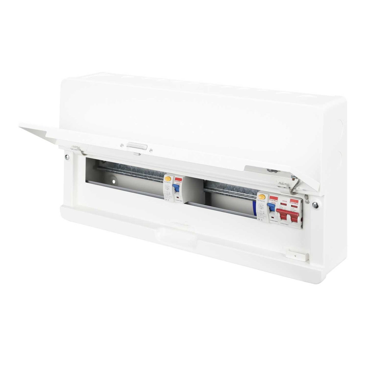 Contactum 18 Way Dual 100A Type A RCD High Integrity Metal Clad Consumer Unit