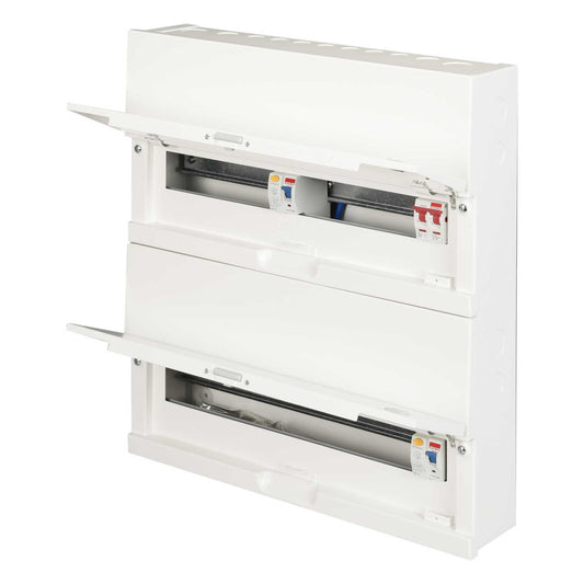 Contactum 38 Way Dual 100A Type A RCD High Integrity Metal Clad Consumer Unit