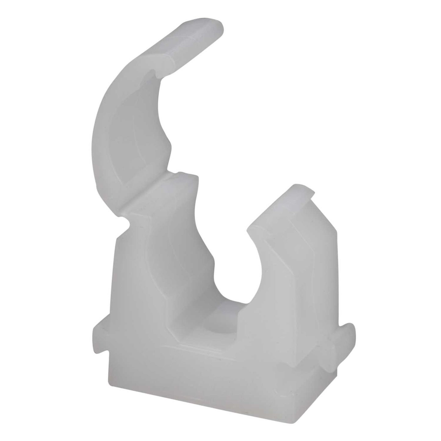 15MM Latch Over Pipe Clip White