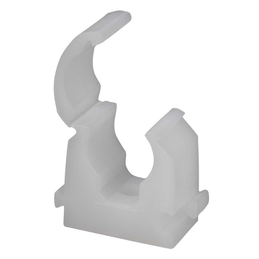 15MM Latch Over Pipe Clip White