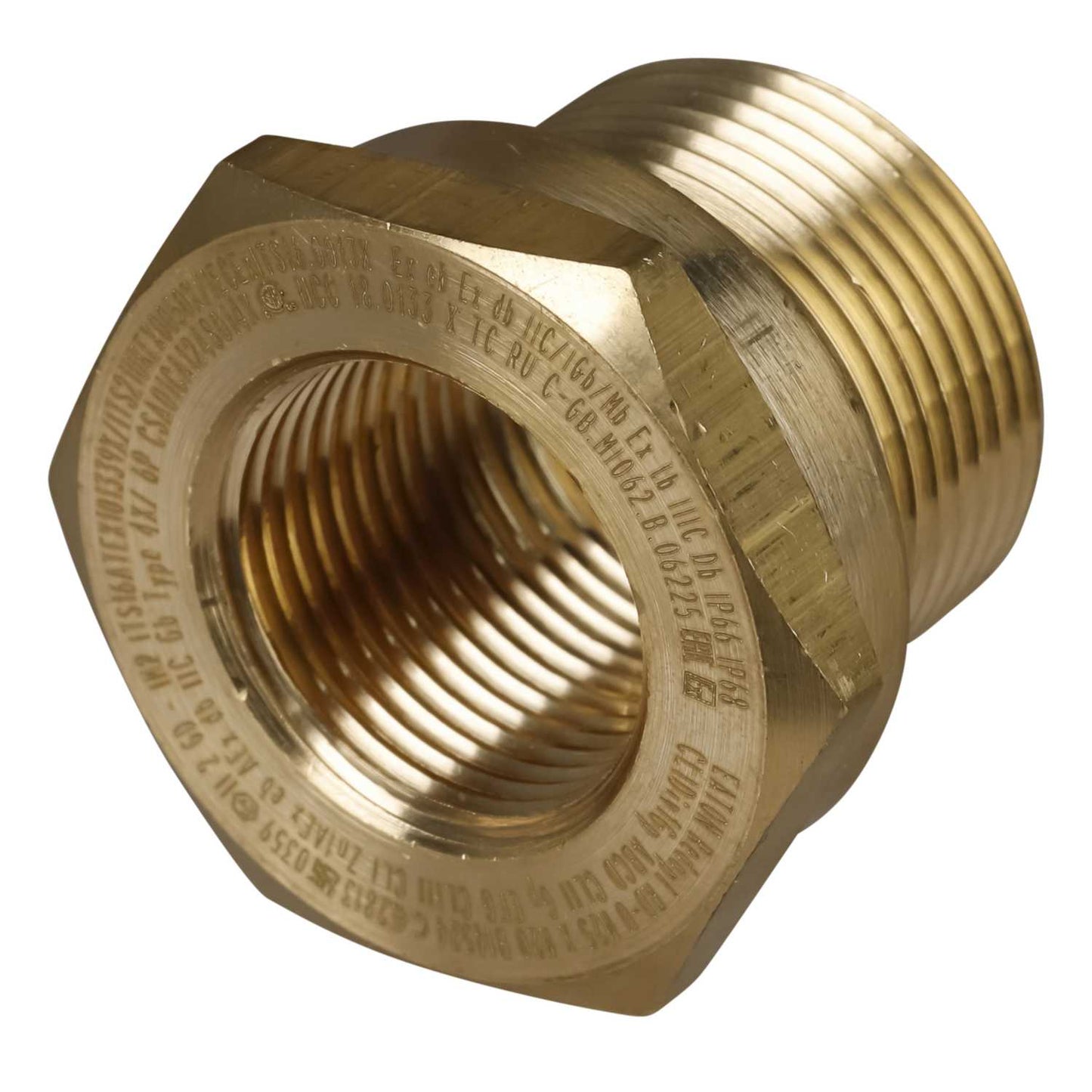 M25 Male x M20 Female EXD / EXE Brass Reducer (Sold in 1's)
