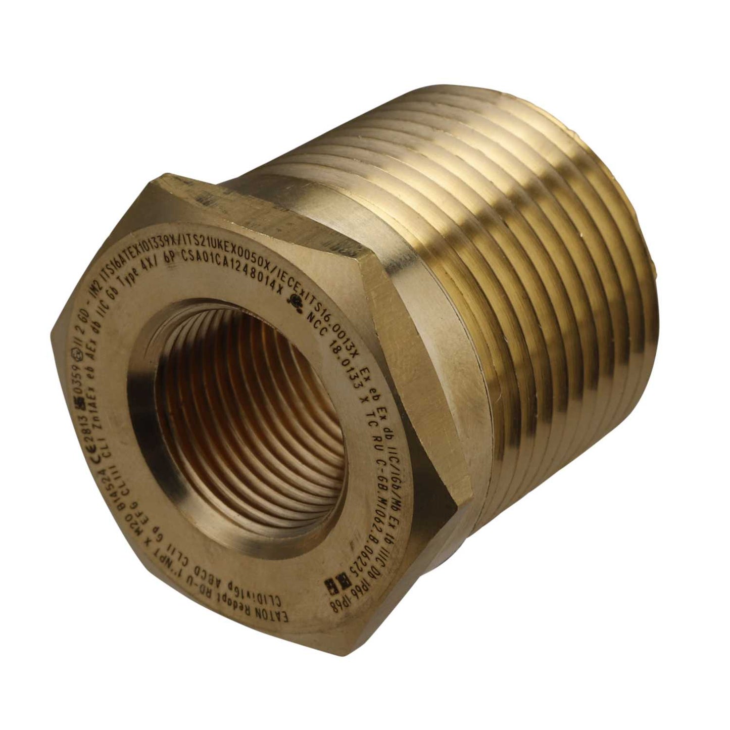 1" NPT Male x M20 Female EXD / EXE Brass Reducer (Sold in 1's)