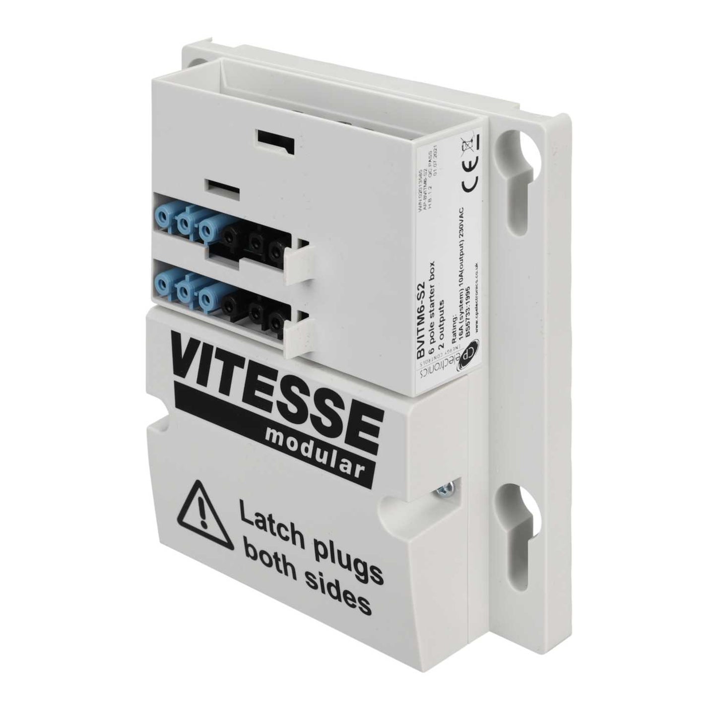 CP Electronics Legrand Vitesse Starter Module 6 Pole with 2 Outputs Black / Blue Coded