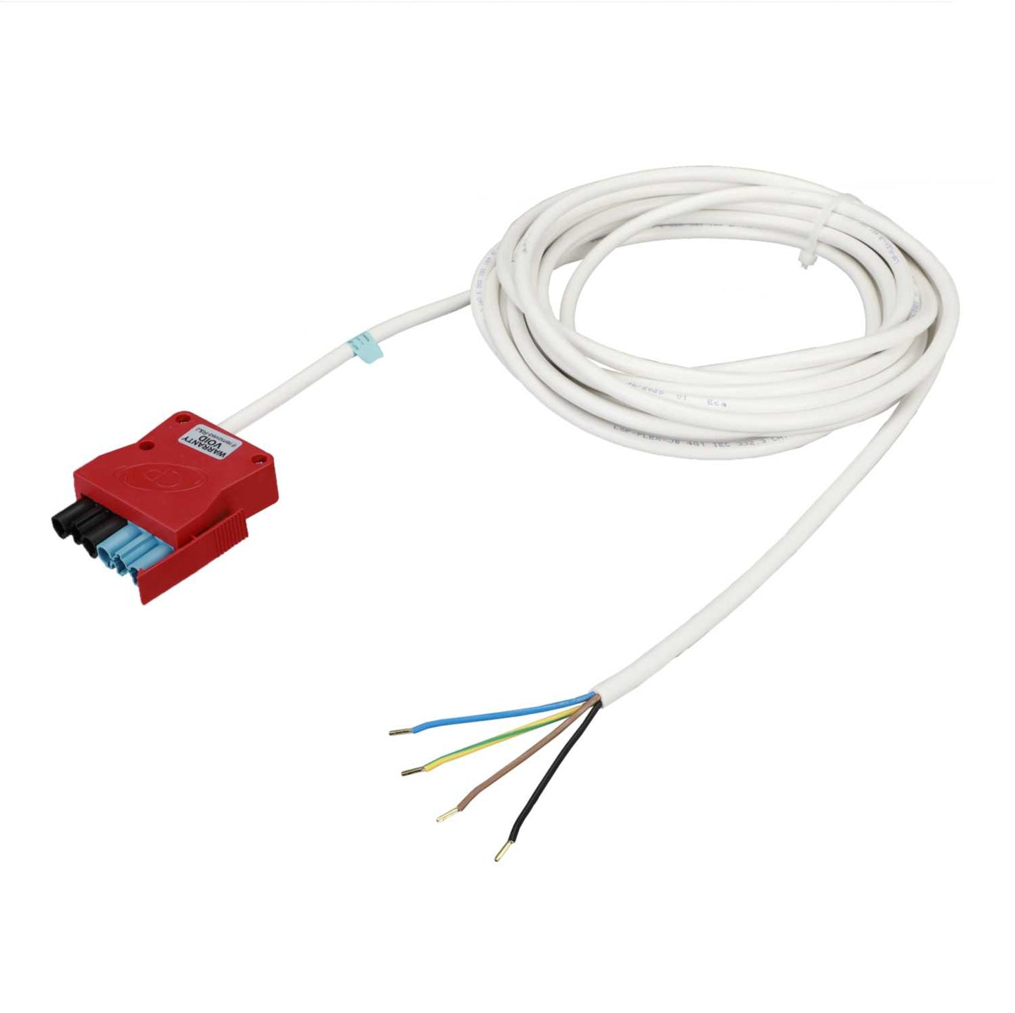 CP Electronics Legrand Vitesse 8m 4 Core Luminaire Lead Red Plug Black / Blue Coded