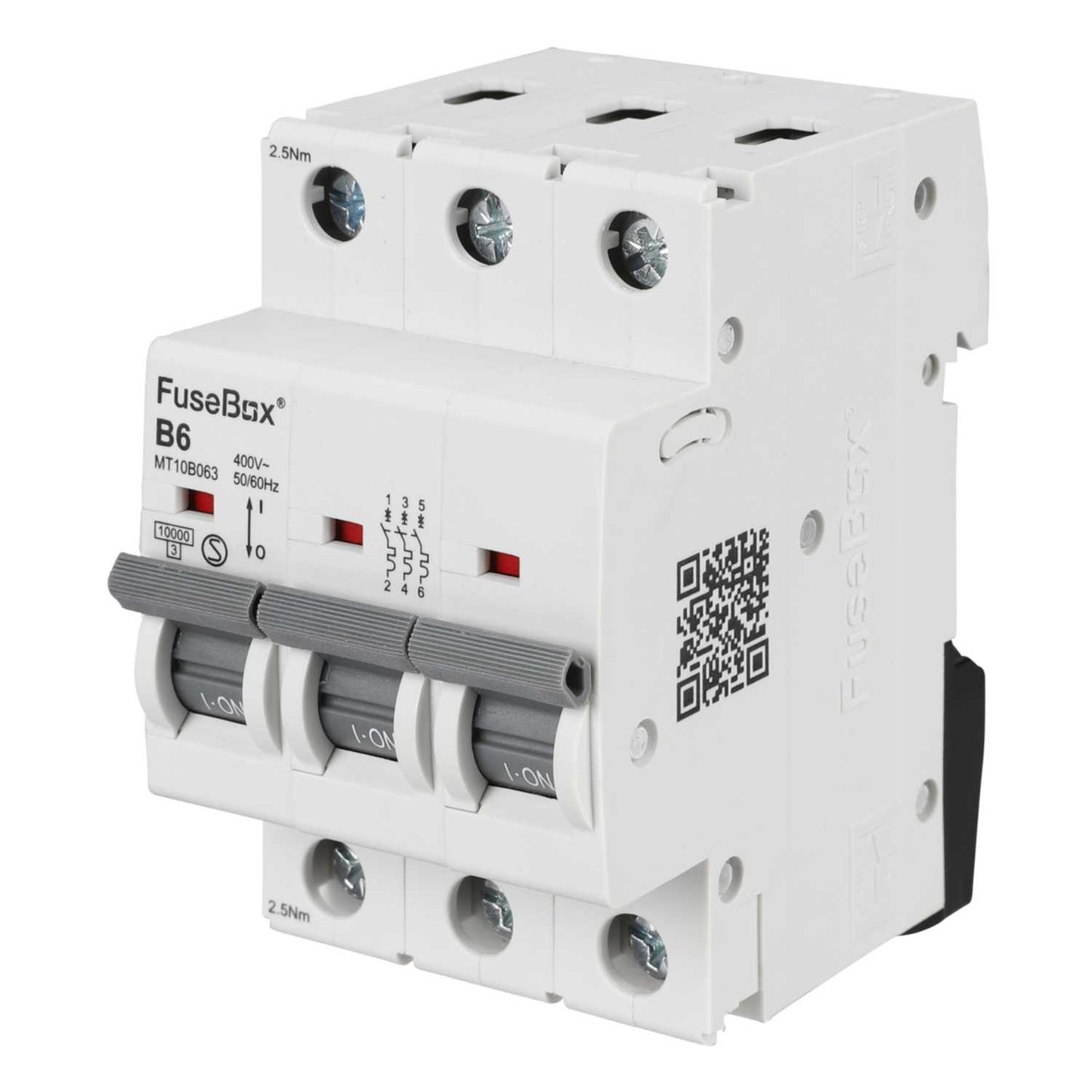 Fusebox 6A Triple Pole 10kA B Curve MCB