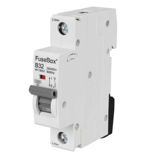 Fusebox 32A Single Pole 10kA B Curve MCB