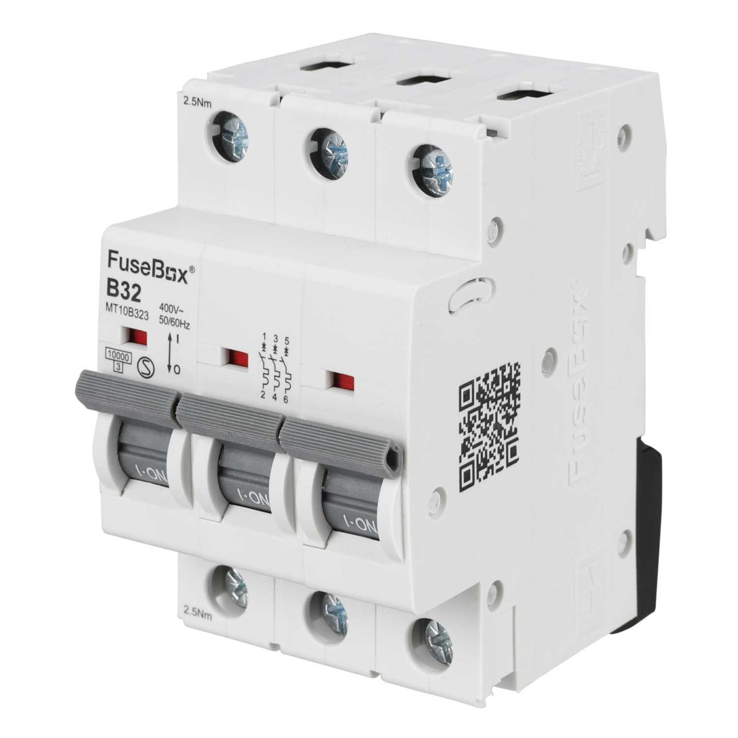 Fusebox 32A Triple Pole 10kA B Curve MCB