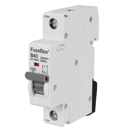 Fusebox 40A Single Pole 10kA B Curve MCB
