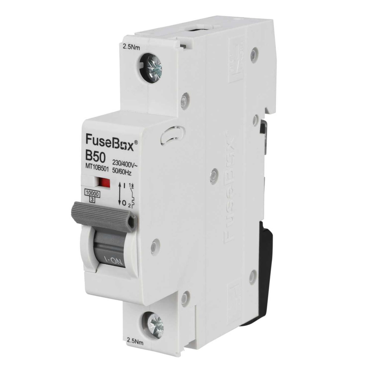 Fusebox 50A Single Pole 10kA B Curve MCB