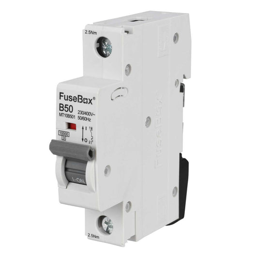 Fusebox 50A Single Pole 10kA B Curve MCB