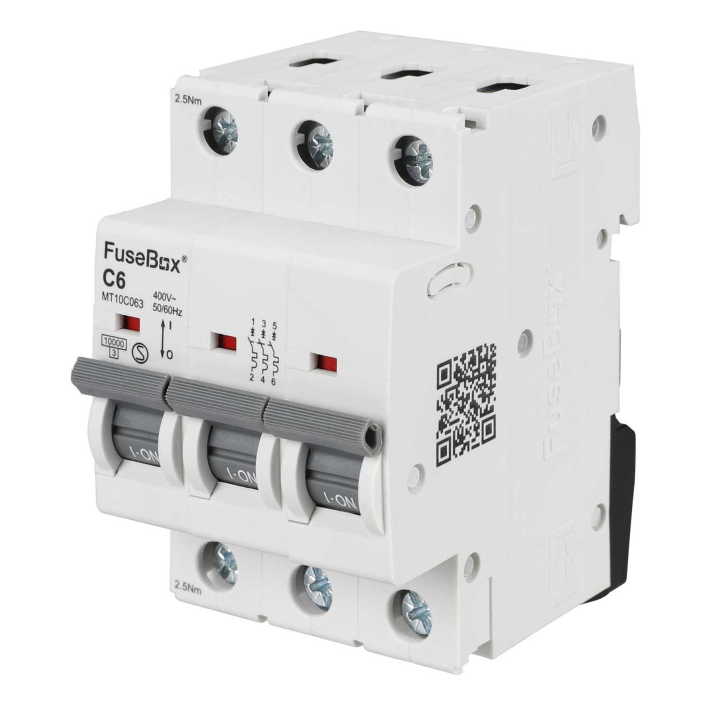 Fusebox 6A Triple Pole 10kA C Curve MCB