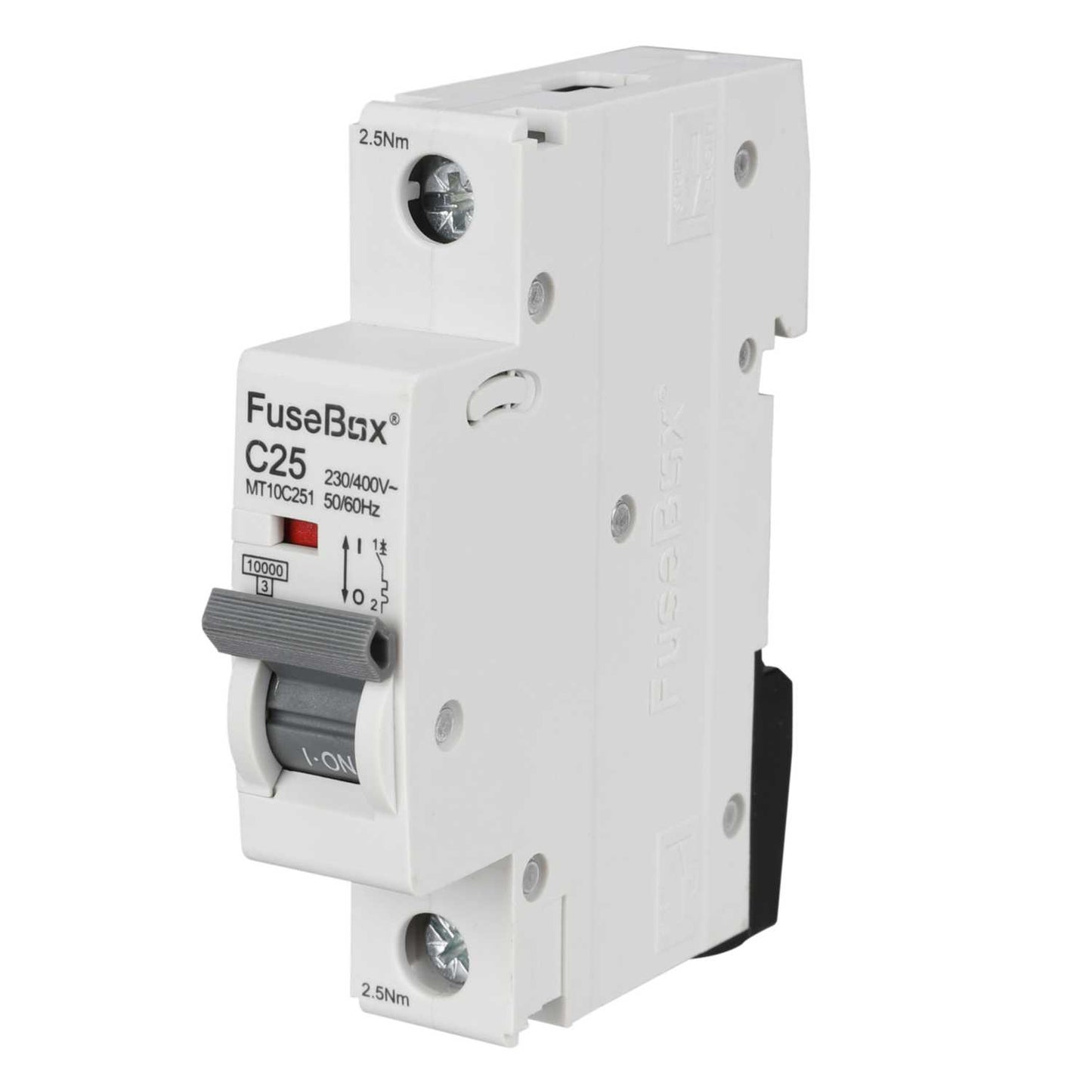 Fusebox 25A Single Pole 10kA C Curve MCB