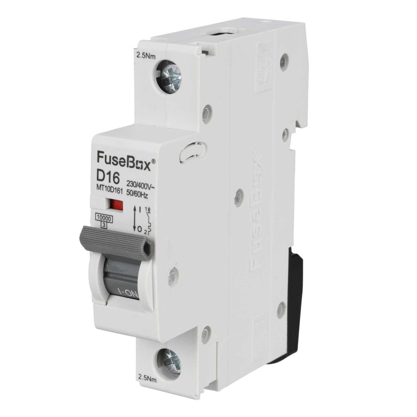 Fusebox 16A Single Pole 10kA D Curve MCB