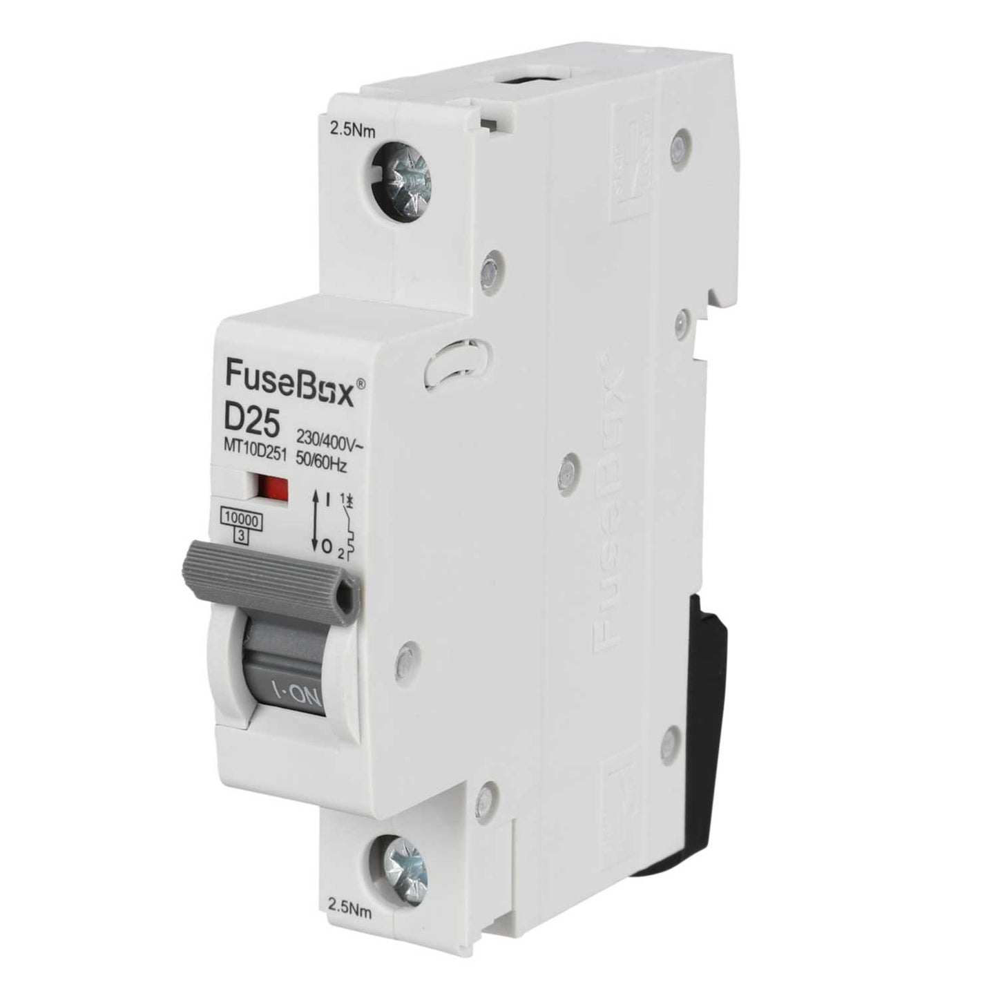 Fusebox 25A Single Pole 10kA D Curve MCB