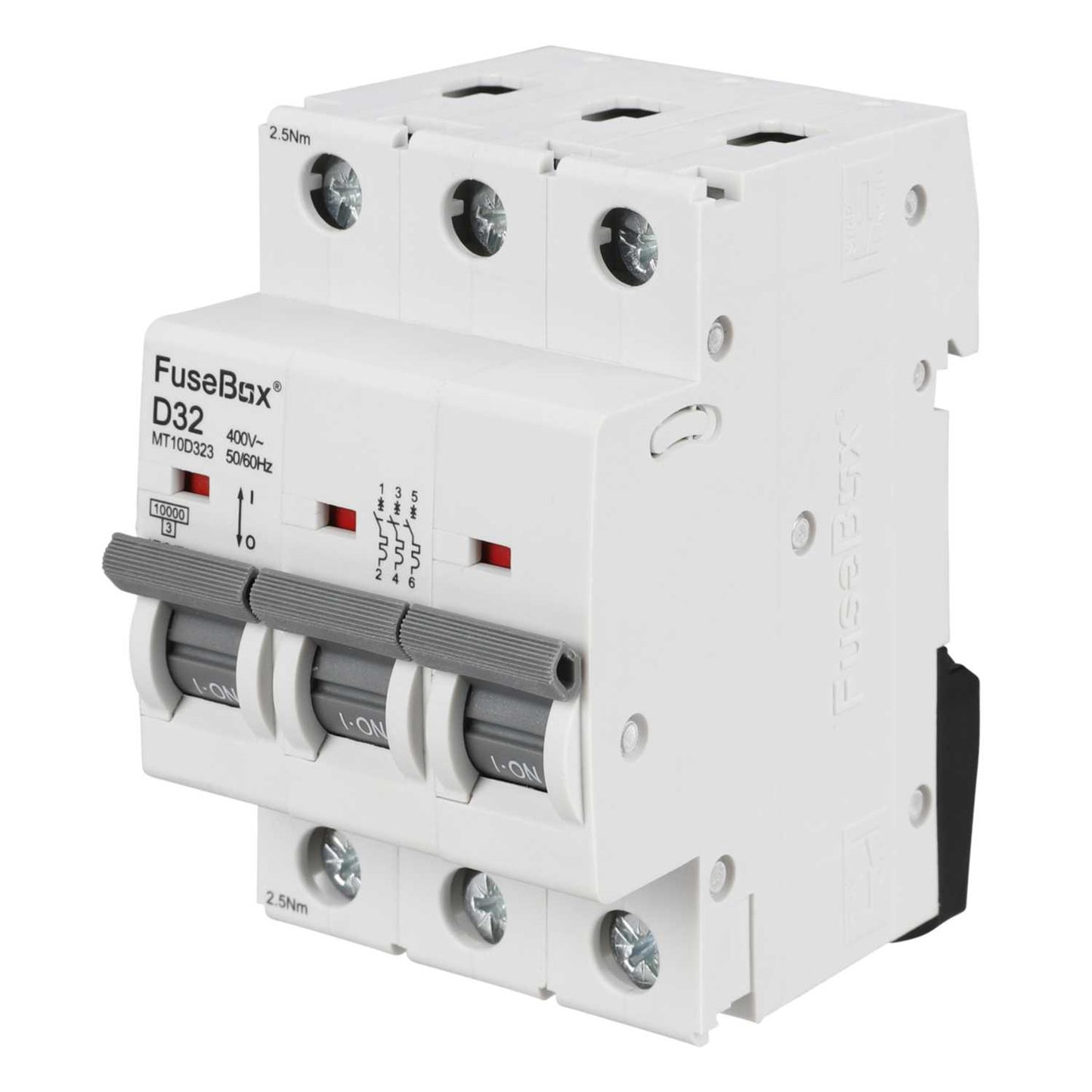 Fusebox 32A Triple Pole 10kA D Curve MCB