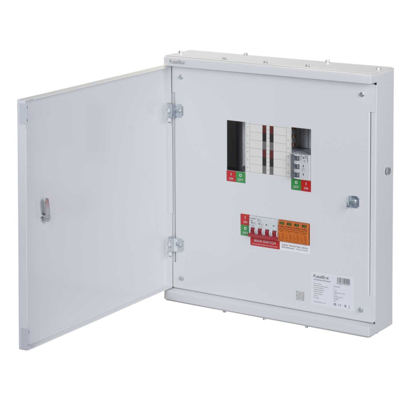 Fusebox 3 Way 125A TP+N Type B Distribution Board with Incomer and Type 2 SPD