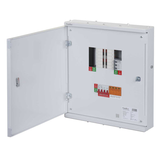 Fusebox 3 Way 125A TP+N Type B Distribution Board with Incomer and Type 2 SPD