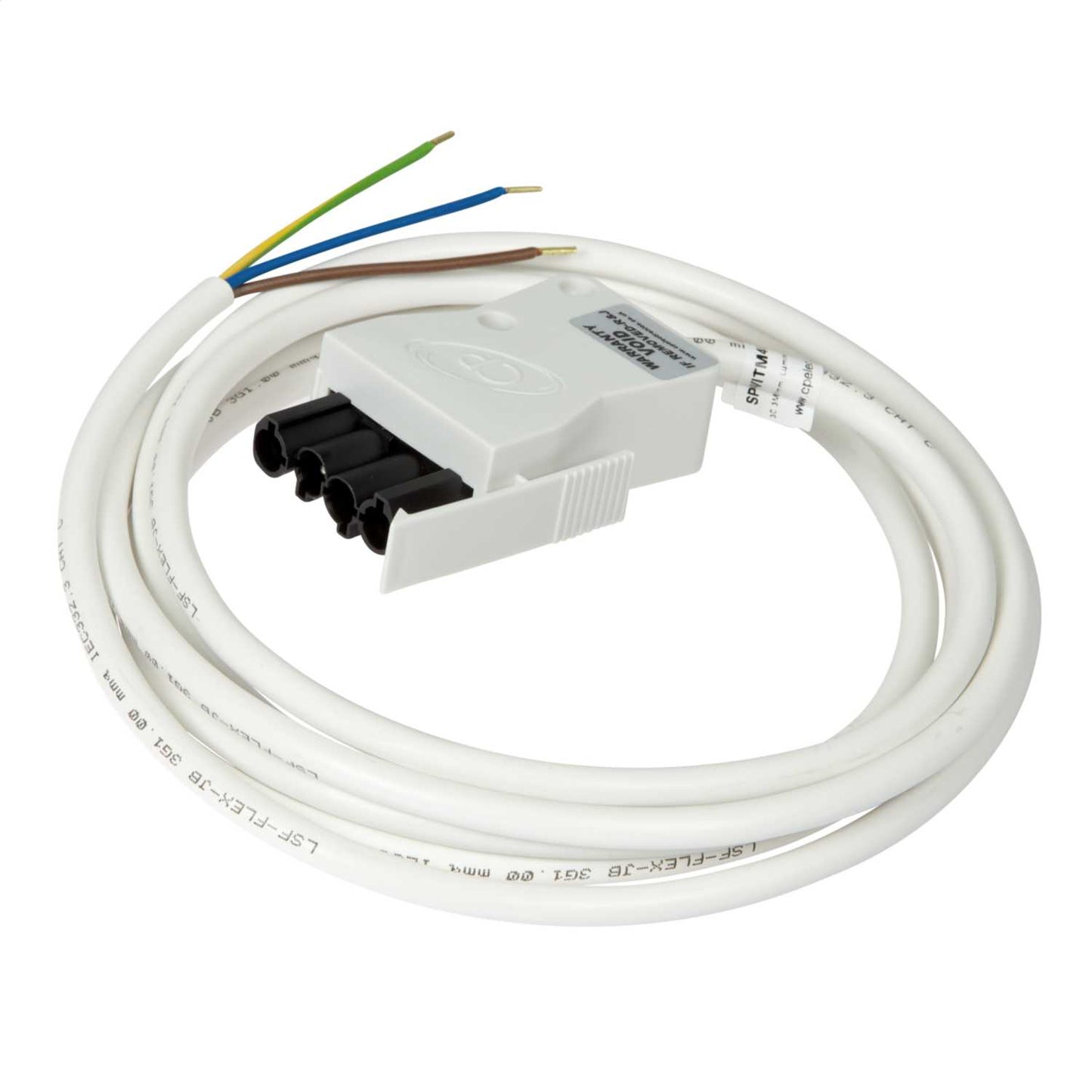 CP Electronics Legrand Vitesse 3m 3 Core Luminaire Lead White Plug