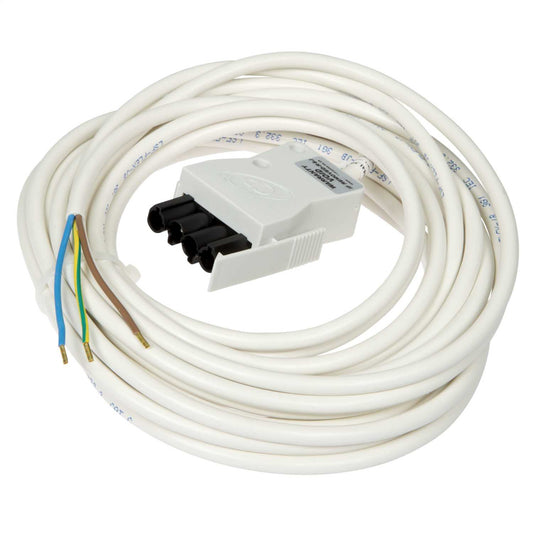 CP Electronics Legrand Vitesse 8m 3 Core Luminaire Lead White Plug