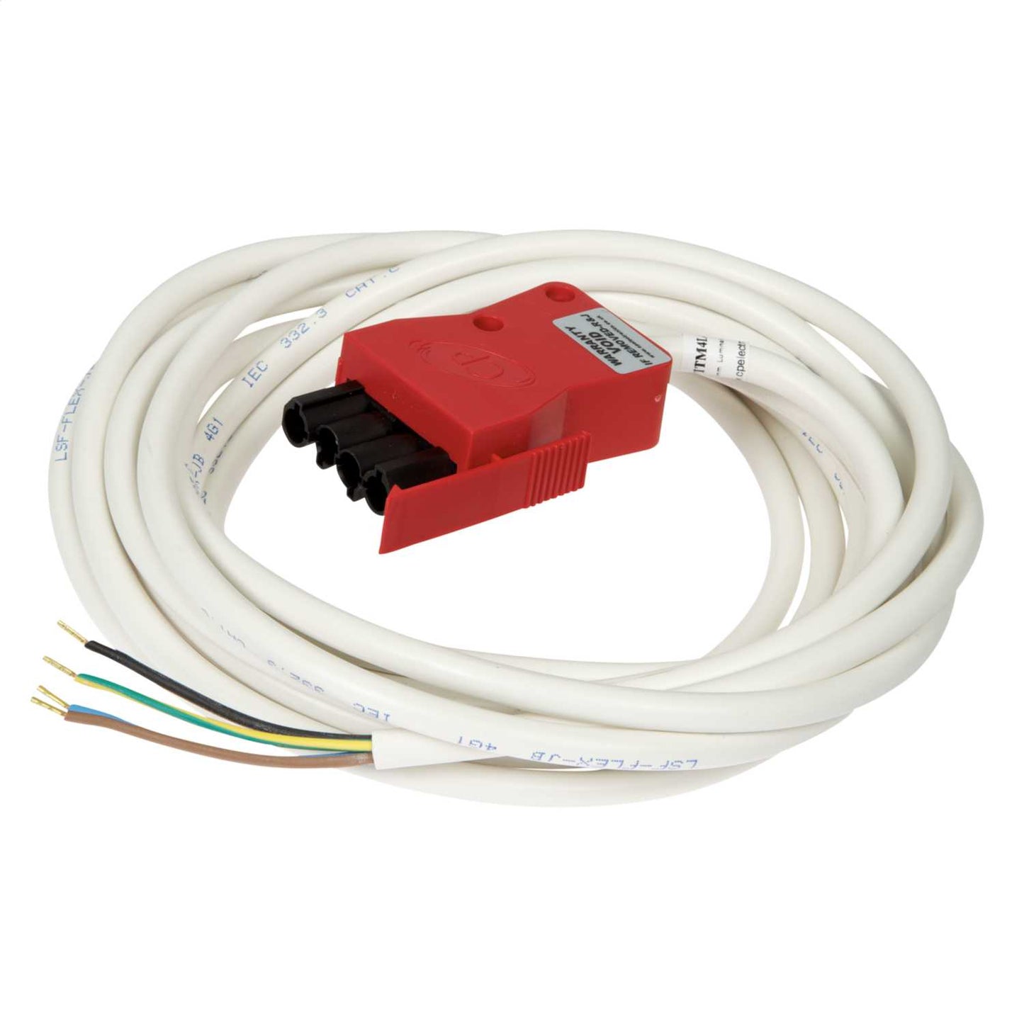 CP Electronics Legrand Vitesse 5m 4 Core Luminaire Lead Red Plug