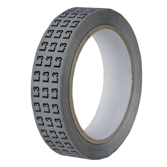 25mm x 33m Cable ID Tape L3 Grey