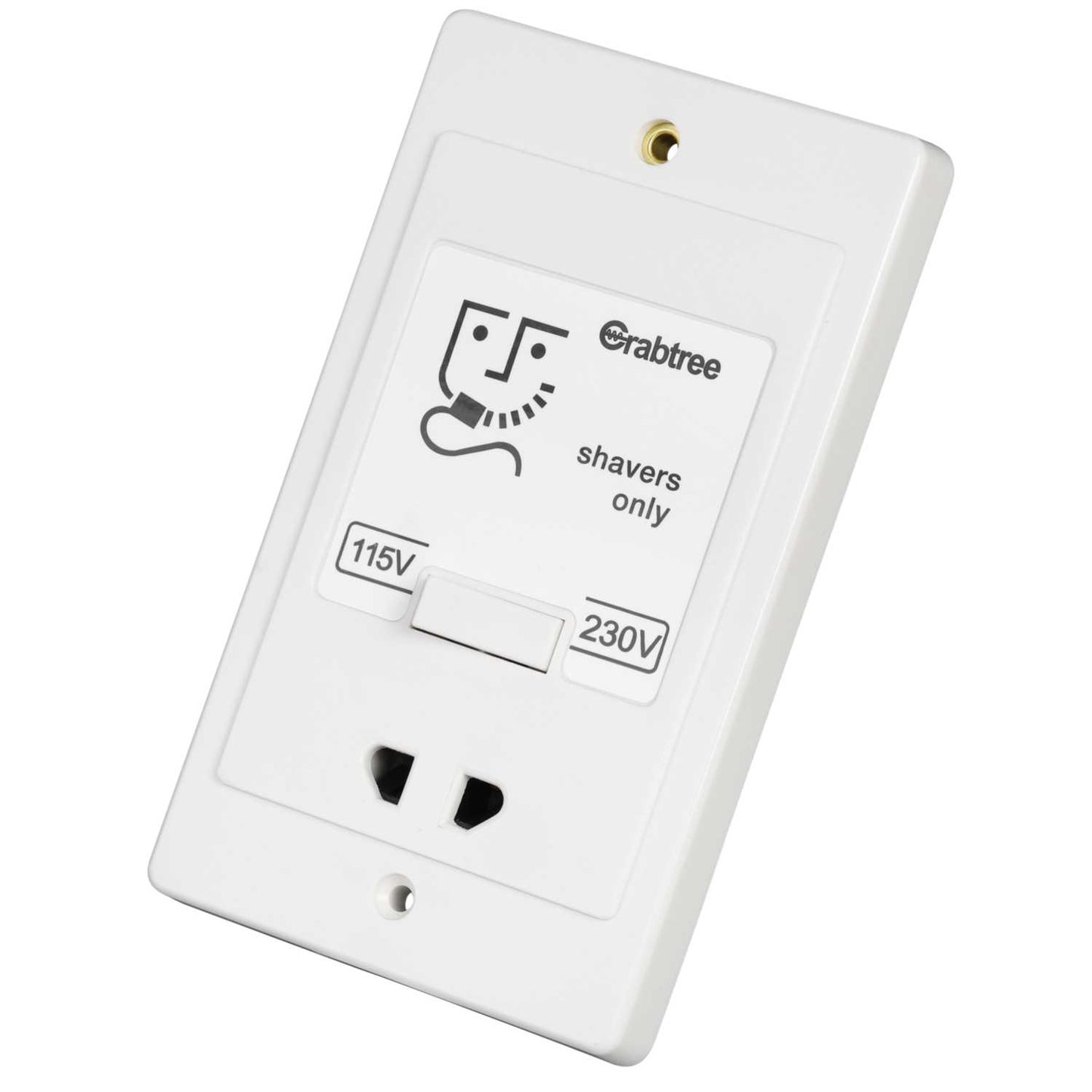 Crabtree 115 / 230V Dual Voltage Shaver Socket White