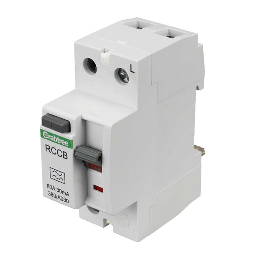 Crabtree Starbreaker 80A Double Pole 30mA Type A RCD