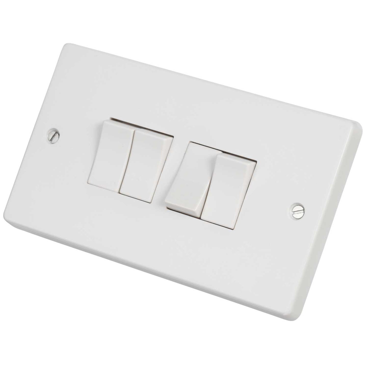Crabtree 10A 4 Gang 2 Way Light Switch White