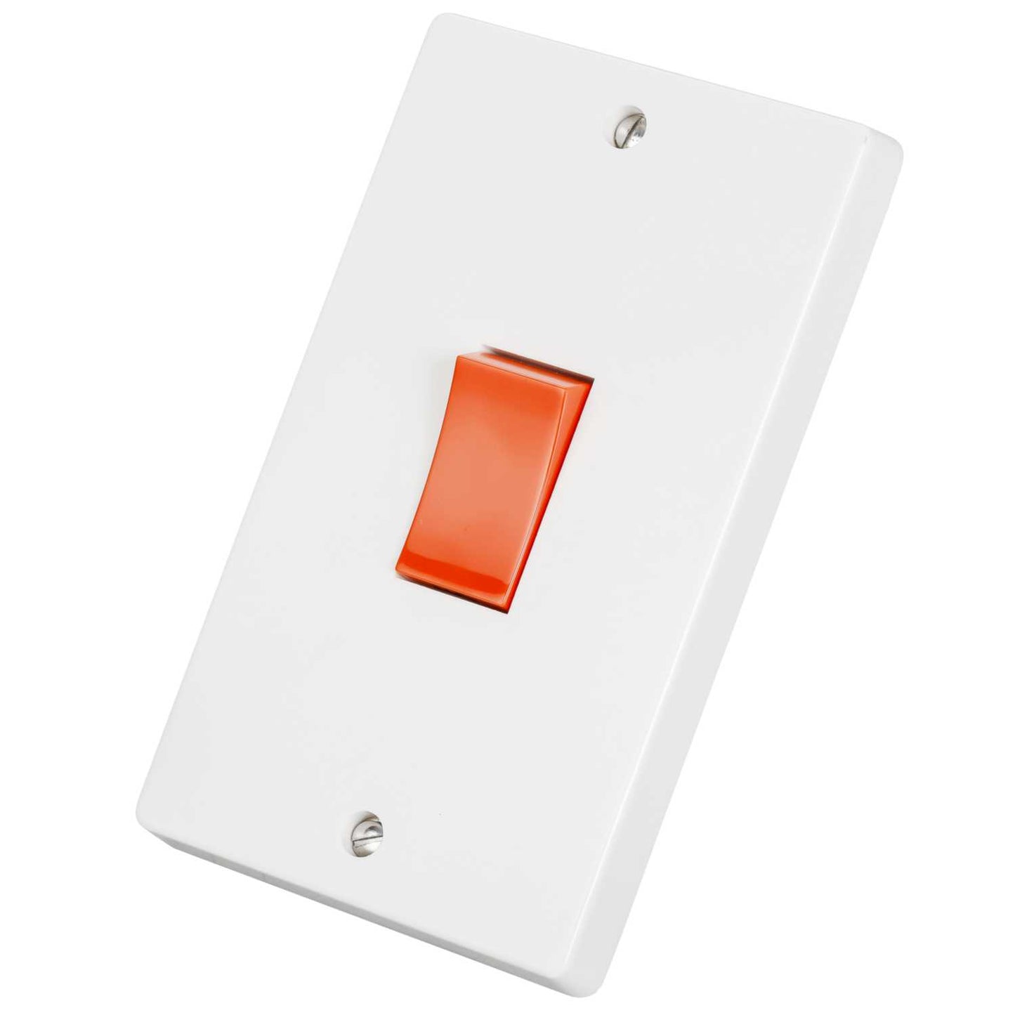 Crabtree 50A DP 2 Gang Vertical Switch White