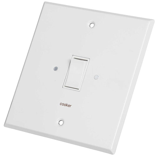 Crabtree 50A DP Control Unit marked Cooker White