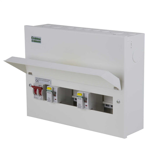 Crabtree Starbreaker 1 + 4 + 4 Dual 80A RCD High Integrity Metal Clad Consumer Unit