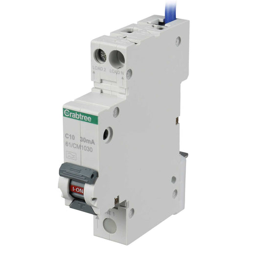 Crabtree Starbreaker 10A 1P+N 1 Module C Curve 6kA 30mA Type A Rcbo