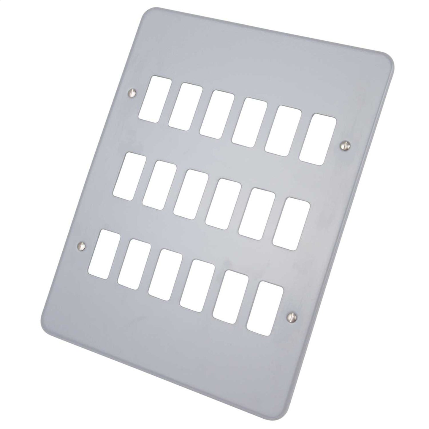 Crabtree 18 Gang Grid Front Plate Metalclad