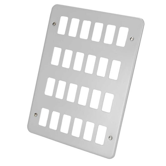 Crabtree 24 Gang Grid Front Plate Metalclad