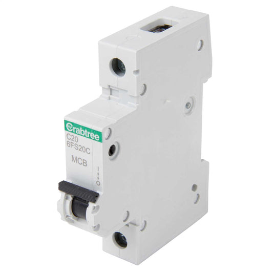 Crabtree Loadstar 6FS 20A Single Pole 6kA C Curve MCB