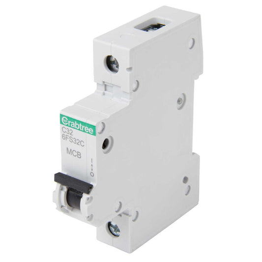 Crabtree Loadstar 6FS 32A Single Pole 6kA C Curve MCB