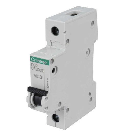 Crabtree Loadstar 6FS 32A Single Pole 6kA D Curve MCB