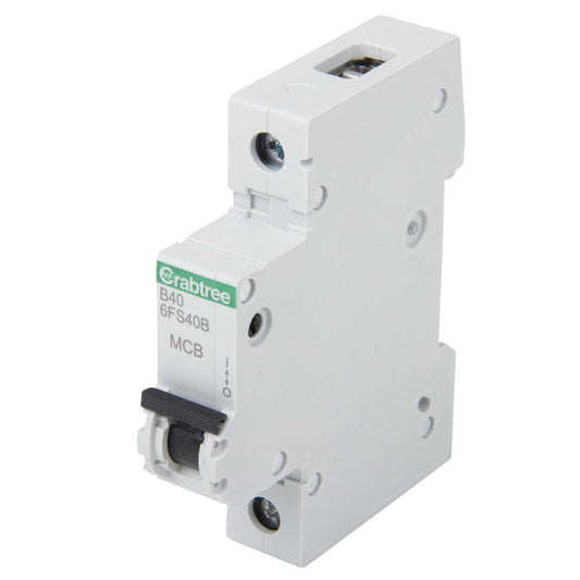 Crabtree Loadstar 6FS 40A Single Pole 6kA B Curve MCB