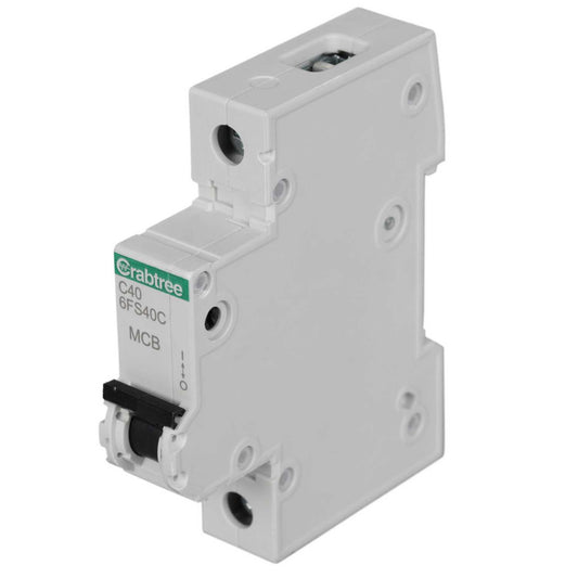 Crabtree Loadstar 6FS 40A Single Pole 6kA C Curve MCB